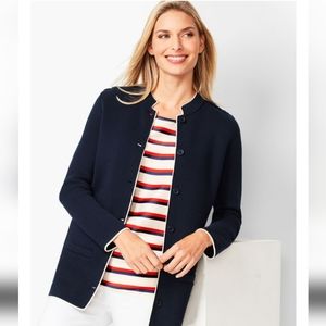 NWOT Talbots Structured Cotton Blend Cardigan Sweater